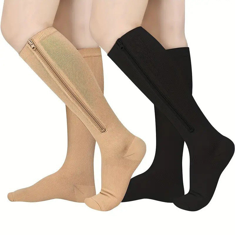 Chaussettes de compression avec étirement pour l'exercice Zip Sox Sweat-wicking et respirant