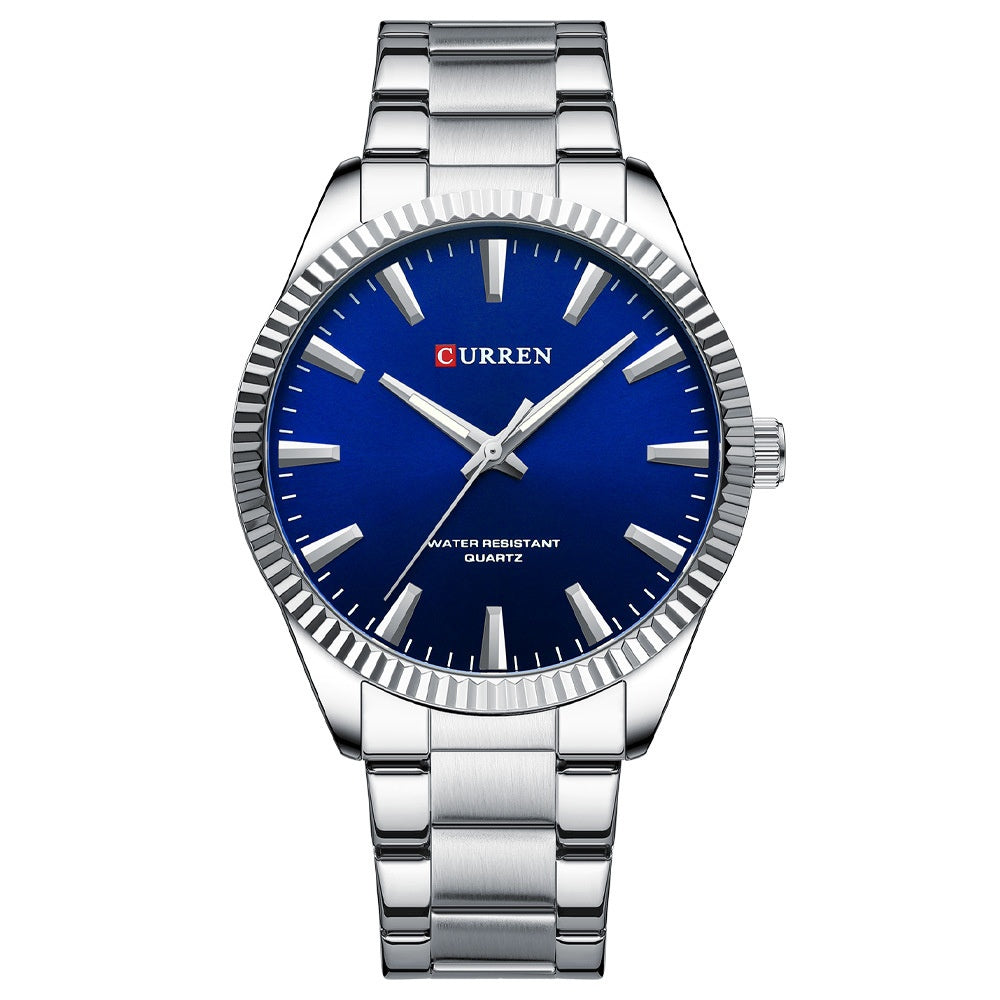 Men's Business Round Waterproof Pin Watch