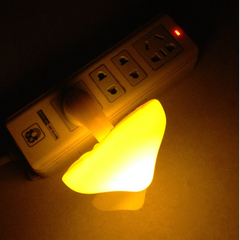 LED Night Light Mushroom Wall Socket Lampe EU US Plug Warm White Light-control Capteur Bedro
