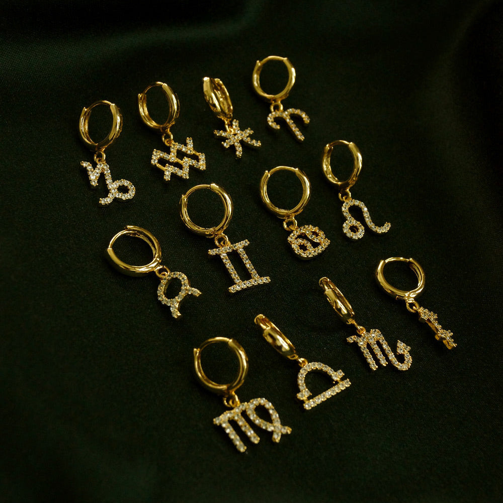 Boucles d'oreilles zodiac Micro Paved Zircon