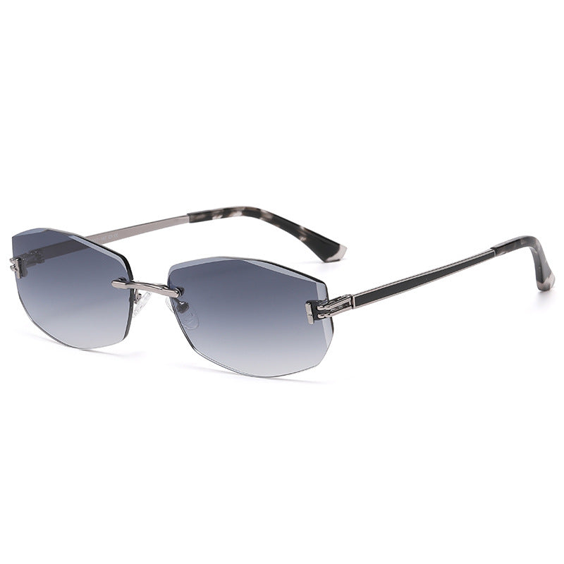 Bord de coupe sans cadre métal décoratif Nylon Degré intérieur Film bleu Conduite Lunettes de soleil