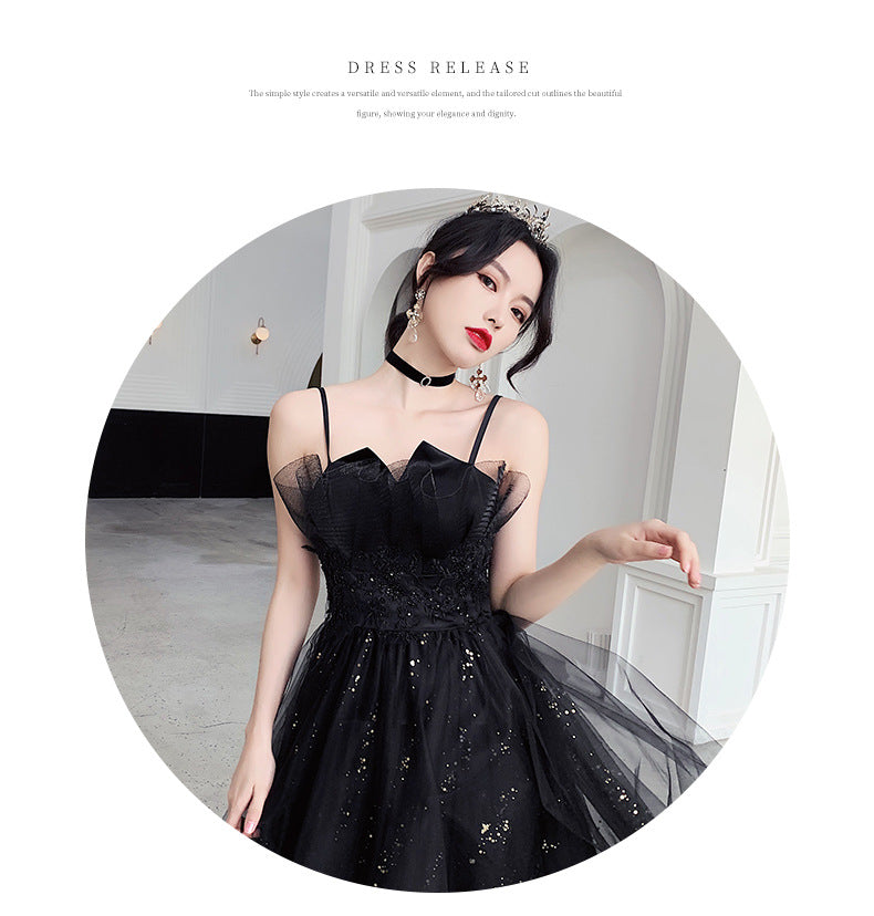 Robe de soirée noire Minorité tempéramentale Haut de gamme