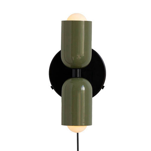 Lampe de lit à tête double de style crémeux