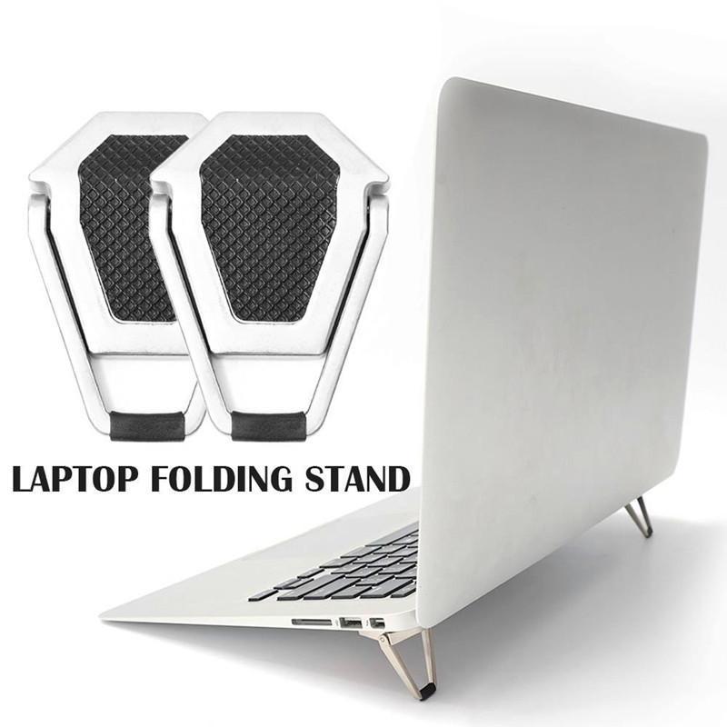 Petit support d'ordinateur en alliage d'aluminium pliable et portable invisible