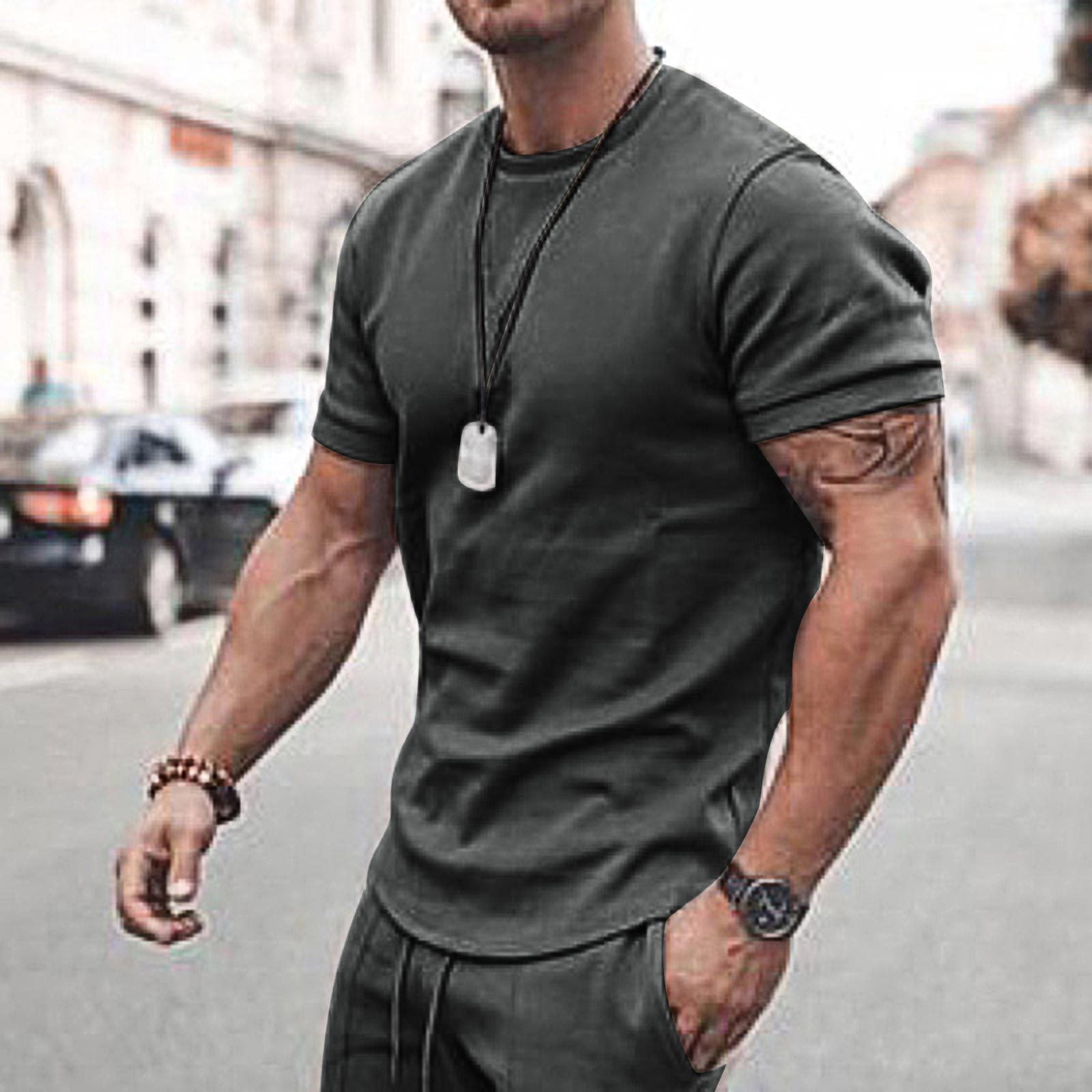 European and American Ebay Homme d'été Shorts à manches courtes Suit Sports Casual Men's Fash