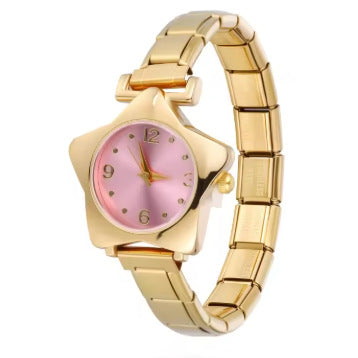 Bracelet de montre en acier inoxydable cinq étoiles coloré