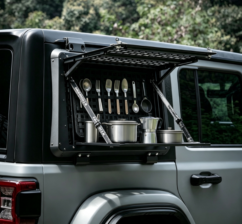 Panneau MOLLE Protection de la fenêtre arrière s'adapte Wrangler JL 4 Drs R