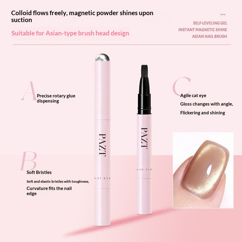 Stylo magnétique de gel d'œil de chat pour ongles