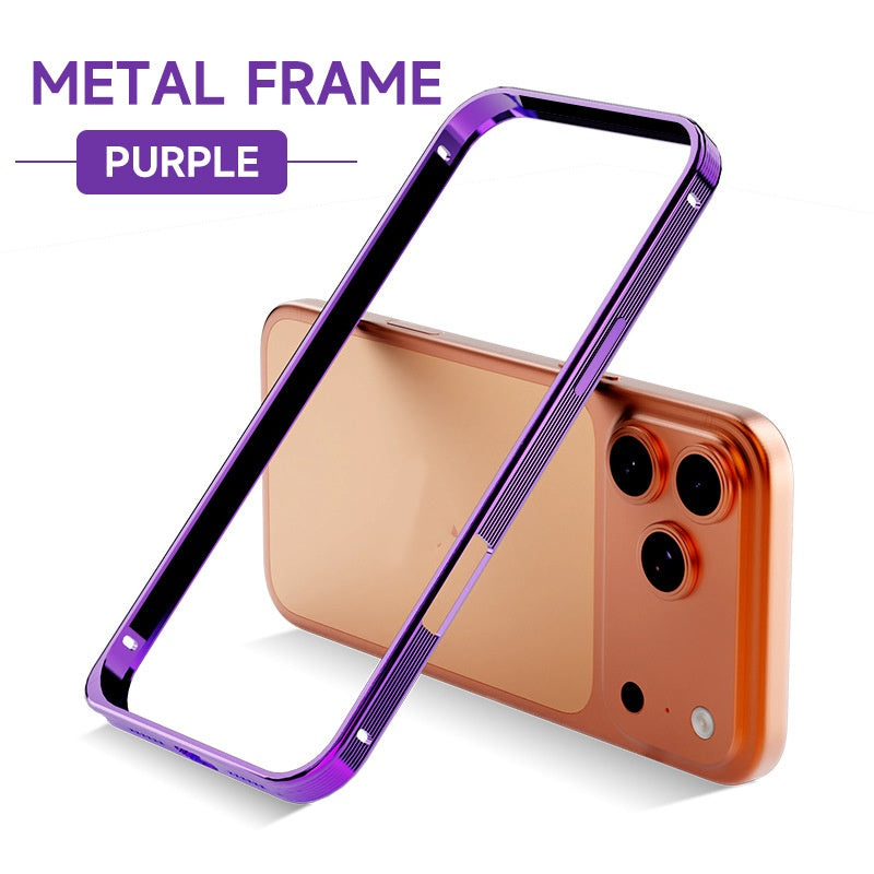 Étui de téléphone à cadre en alliage d'aluminium à Texture en métal ultra fin