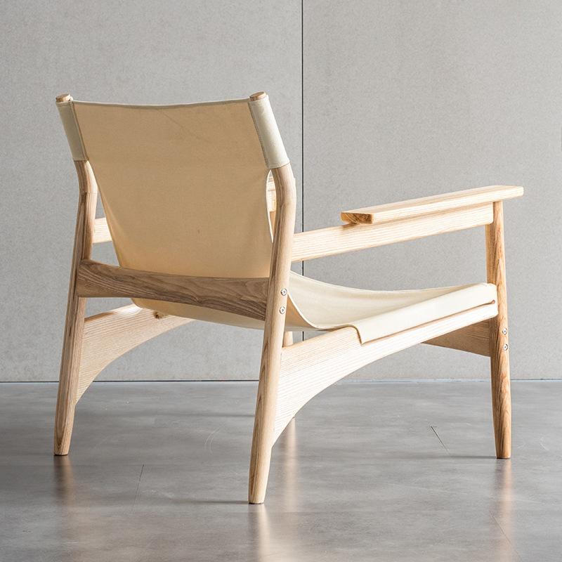 Chaise de canapé en toile de bois massif nordique