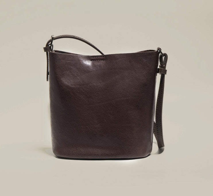Sac à seau en cuir tannées aux légumes
