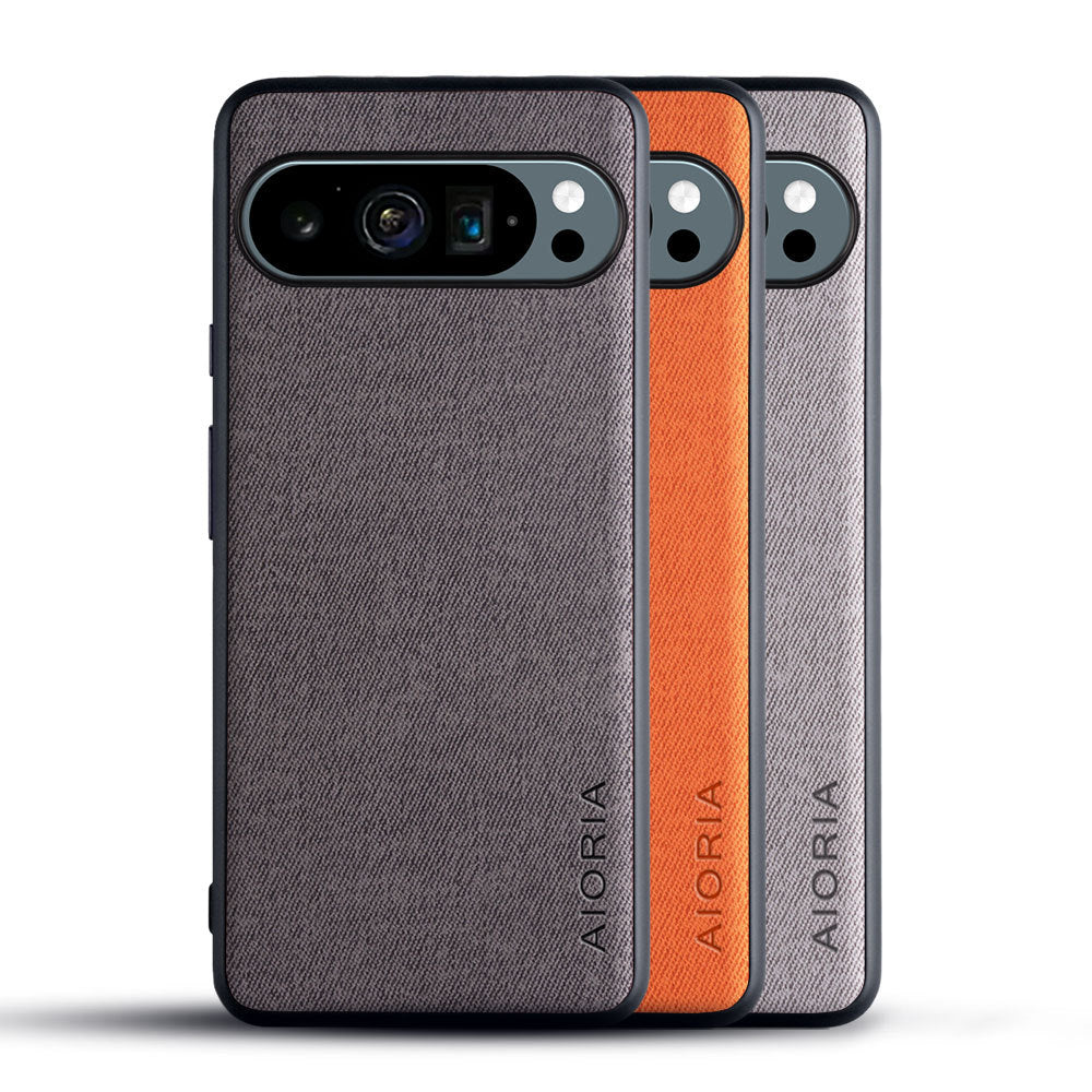 Coque de téléphone en tissu réel simple