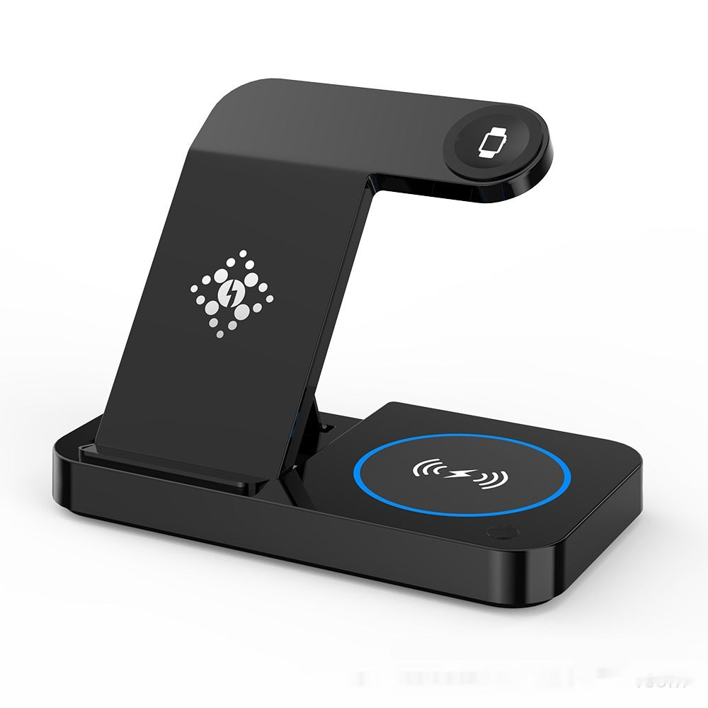 Chargeur sans fil pliant de quatre en un Chargeur sans fil de trois en un
