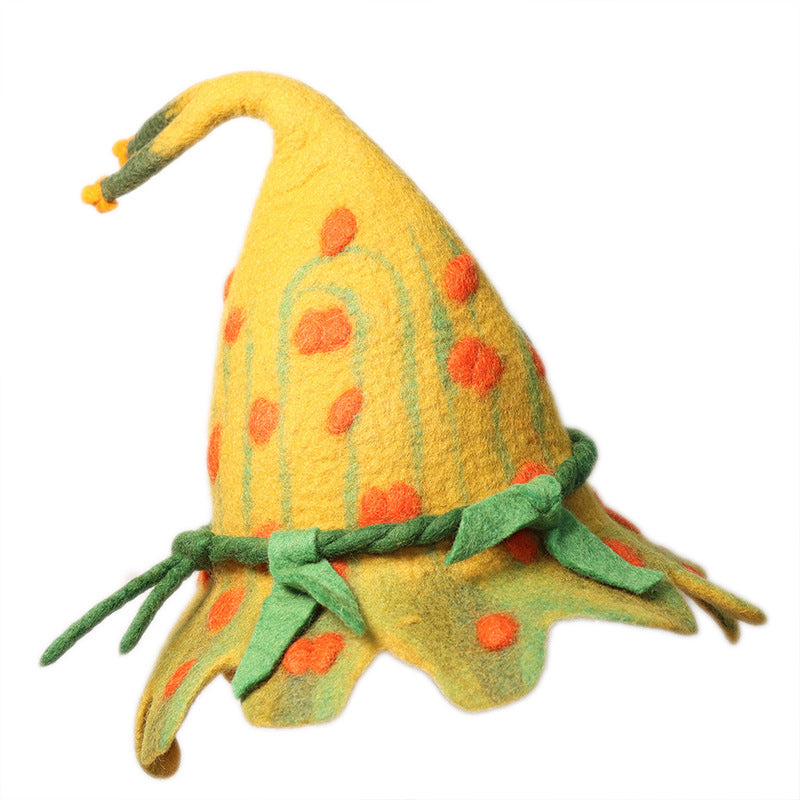 Mignon 3D Mushroom Vine personnalisé Elf Wizard Hat
