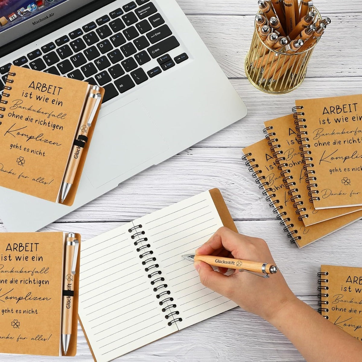 Mini carnet 6 pièces et ensemble cadeau de stylo à bille 6 pièces
