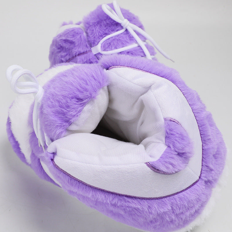 Grandes chaussures de coton en peluche