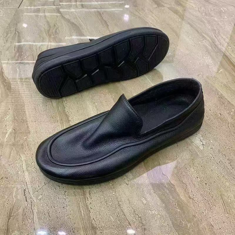 Souple-upper Casual Hommes Chaussures en cuir Style d'été