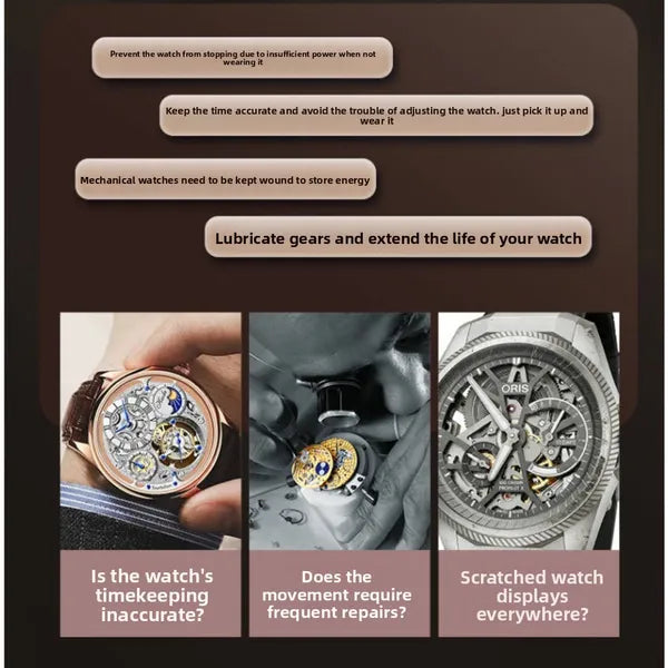 Remontoir double montre pour montres mécaniques automatiques