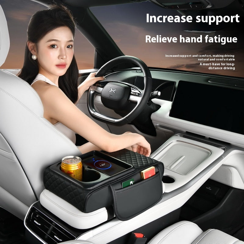 Automobile Armrest Box Cover Smart Wireless Charging Tissu de charge rapide multifonction