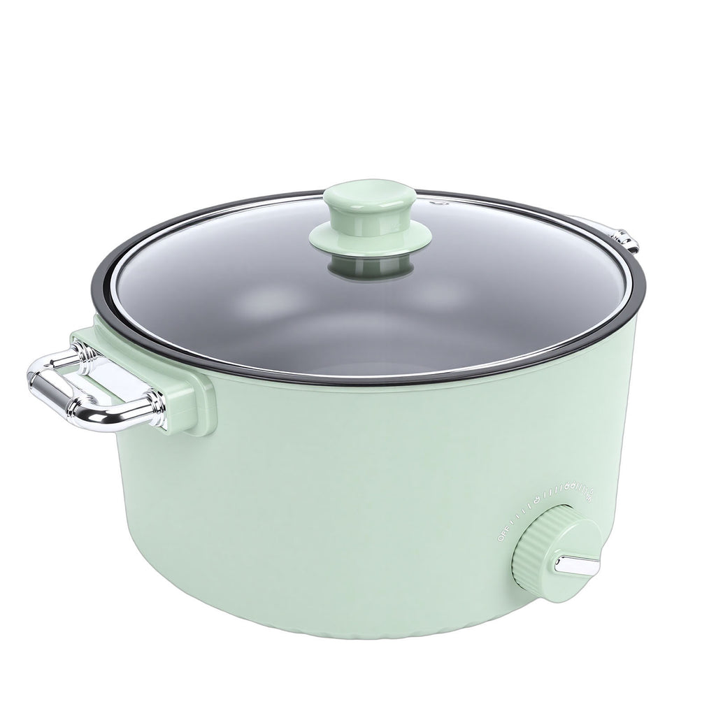 Pot électrique 800W 3L Catégorie alimentaire Revêtement antiadhésif Cuisinière électrique multifonctionnelle avec Stea