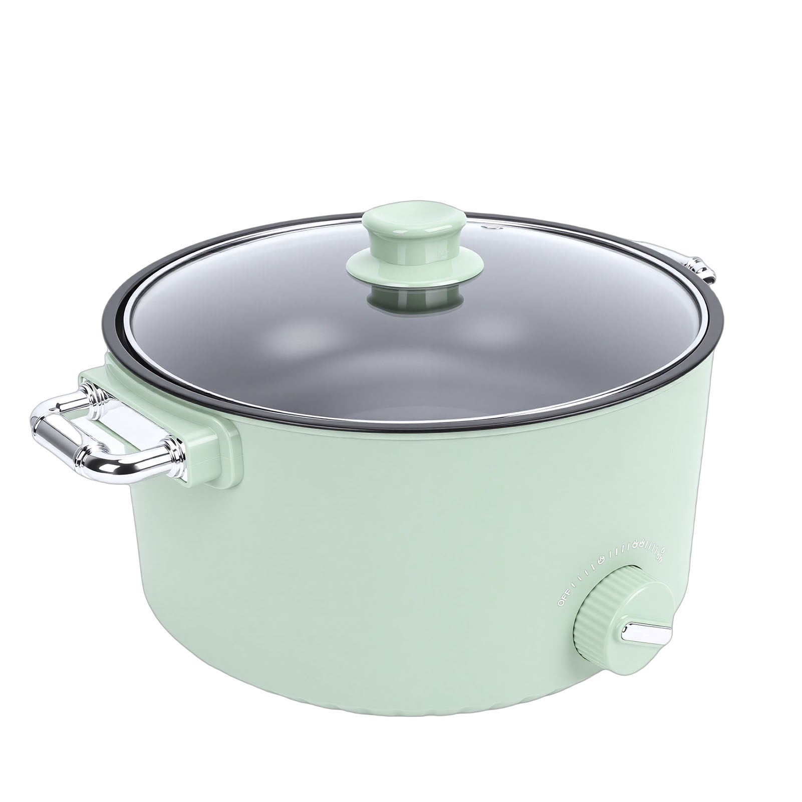 Pot électrique 800W 3L Catégorie alimentaire Revêtement antiadhésif Cuisinière électrique multifonctionnelle avec Stea