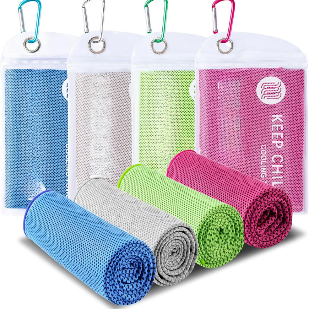 Serviettes de refroidissement 4 pack Microfibre Serviettes de refroidissement pour le sport