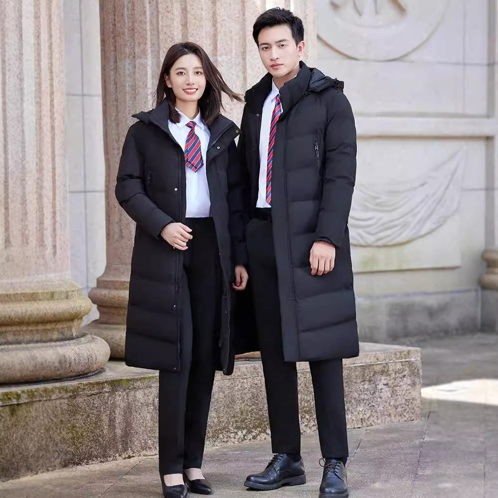 Manteau de coton d'hiver long et épais pour hommes