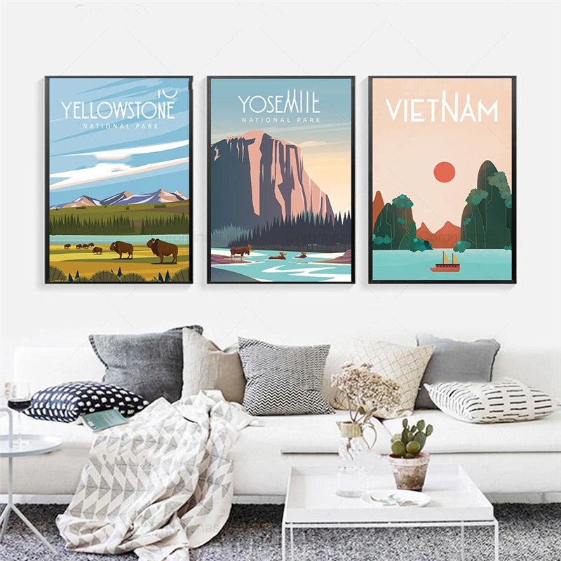Toile de voyage Peinture Art Poster Maison Décoration