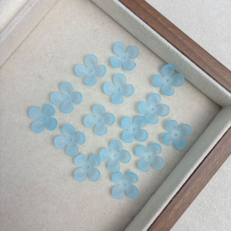 Matte 4-Petal Acrylique Bases de Blossom Translucide