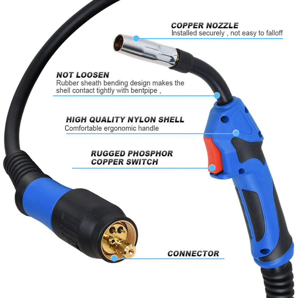 MAG MIG Soudage Torche MB15AK Euro Connecteur 4M Gun Conversion de gaz pour soudeur