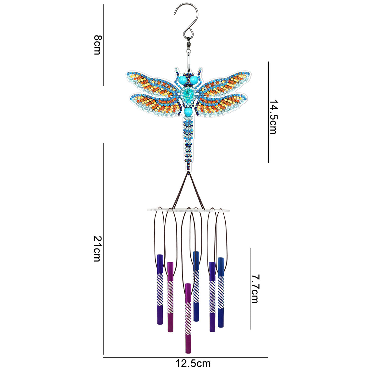 Diamant Peinture Wind Chime Pendentif DIY Handmade Outdoor Sun Catcher