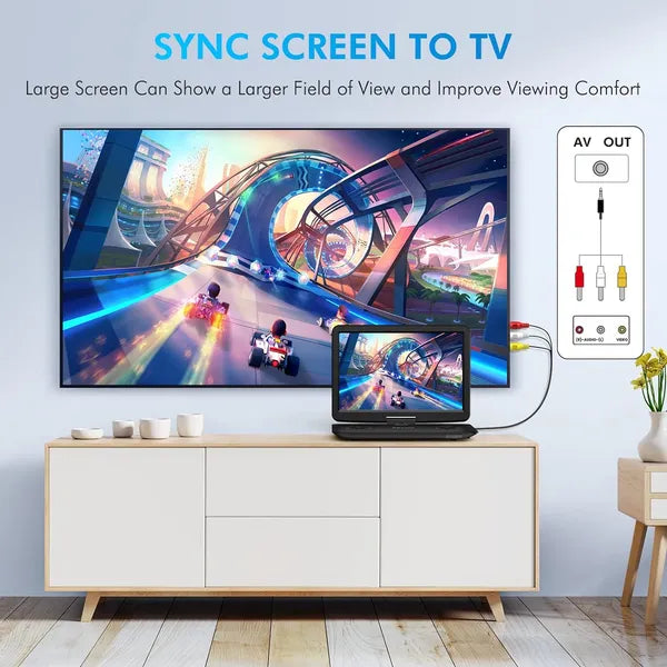 Lecteur DVD portable de 17.9" avec écran pivotant HD de 15.6"