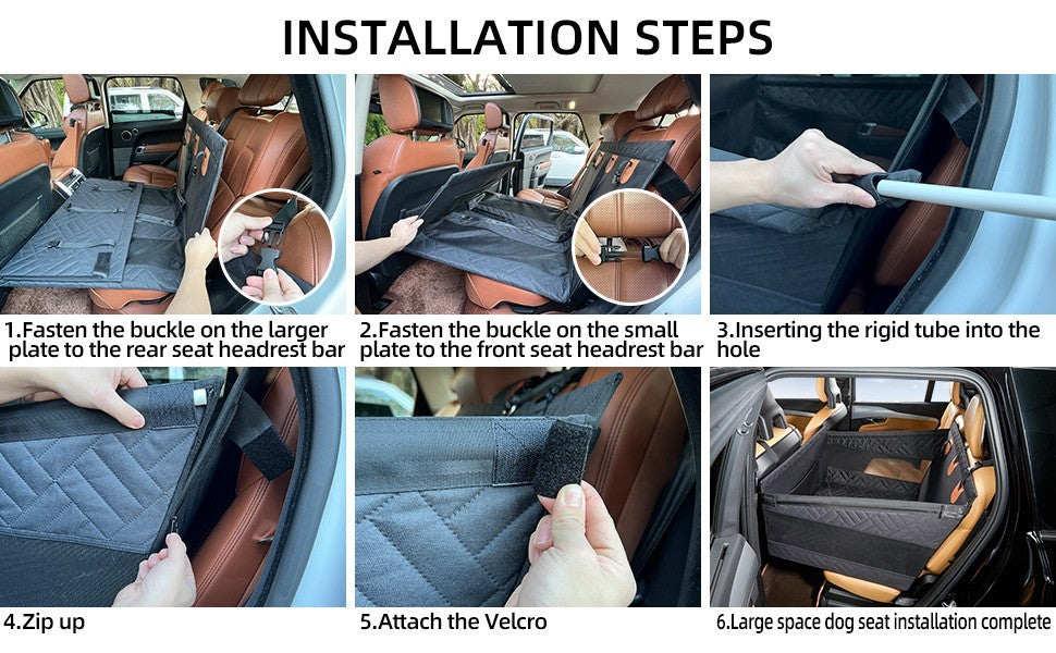 Siège de voiture de chat de chien de fond dur pour booster de gros et moyen animaux de compagnie