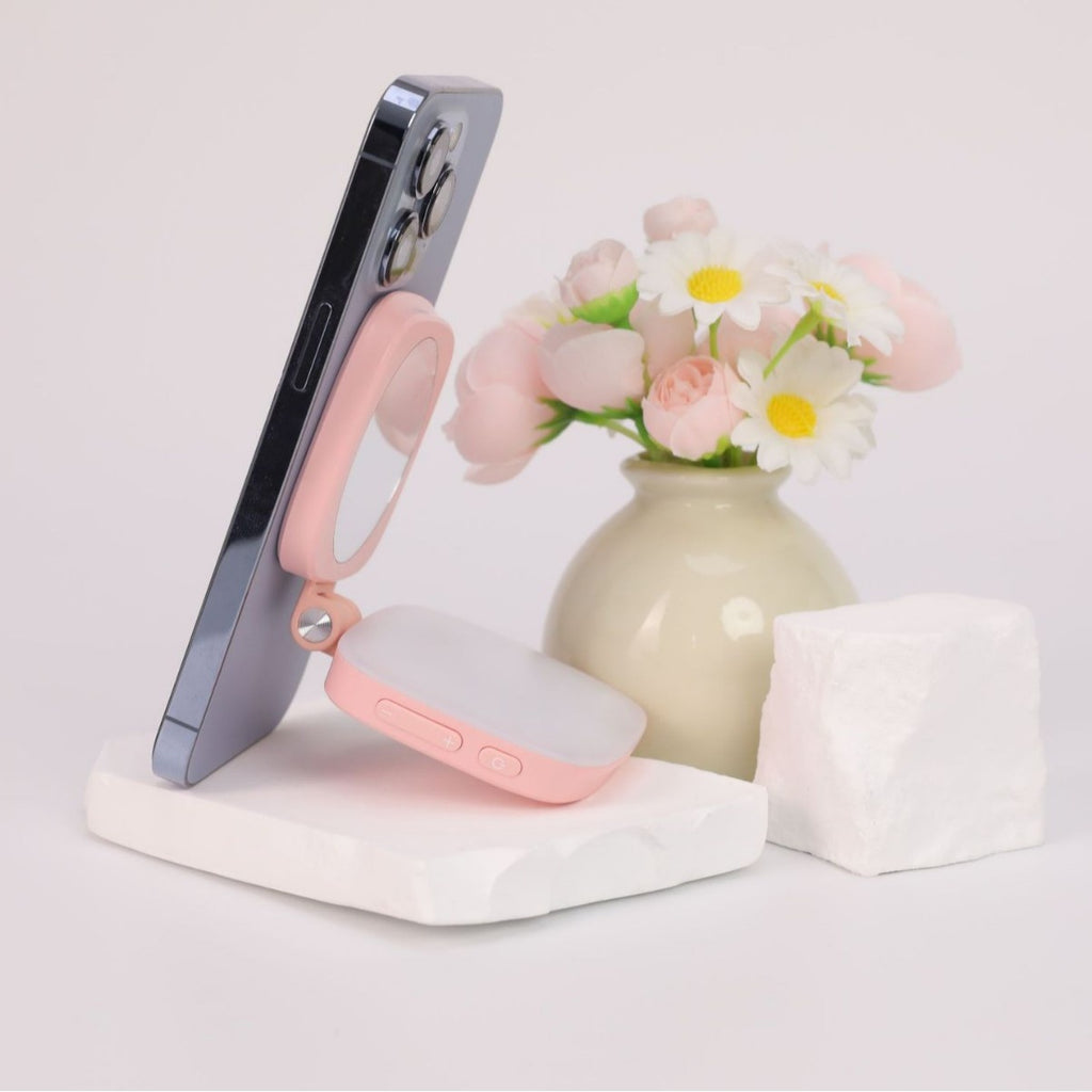 Beauty Magnetic Selfie Mobile Téléphone Remplissage Lumière Miroir de maquillage intégré