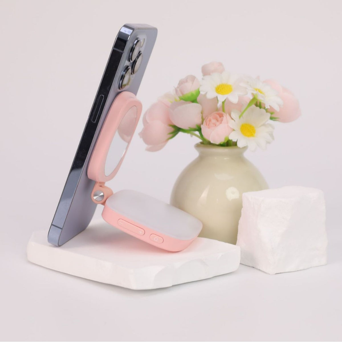 Beauty Magnetic Selfie Mobile Téléphone Remplissage Lumière Miroir de maquillage intégré