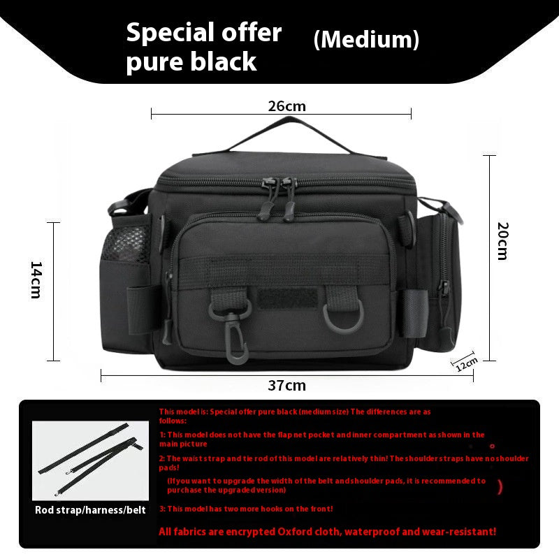 Équipement de pêche Luya Crossbody Sac de rangement multifonctionnel