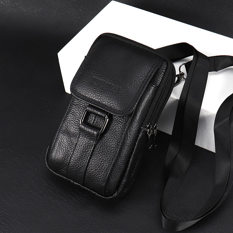 Sac de téléphone portable en cuir pour hommes