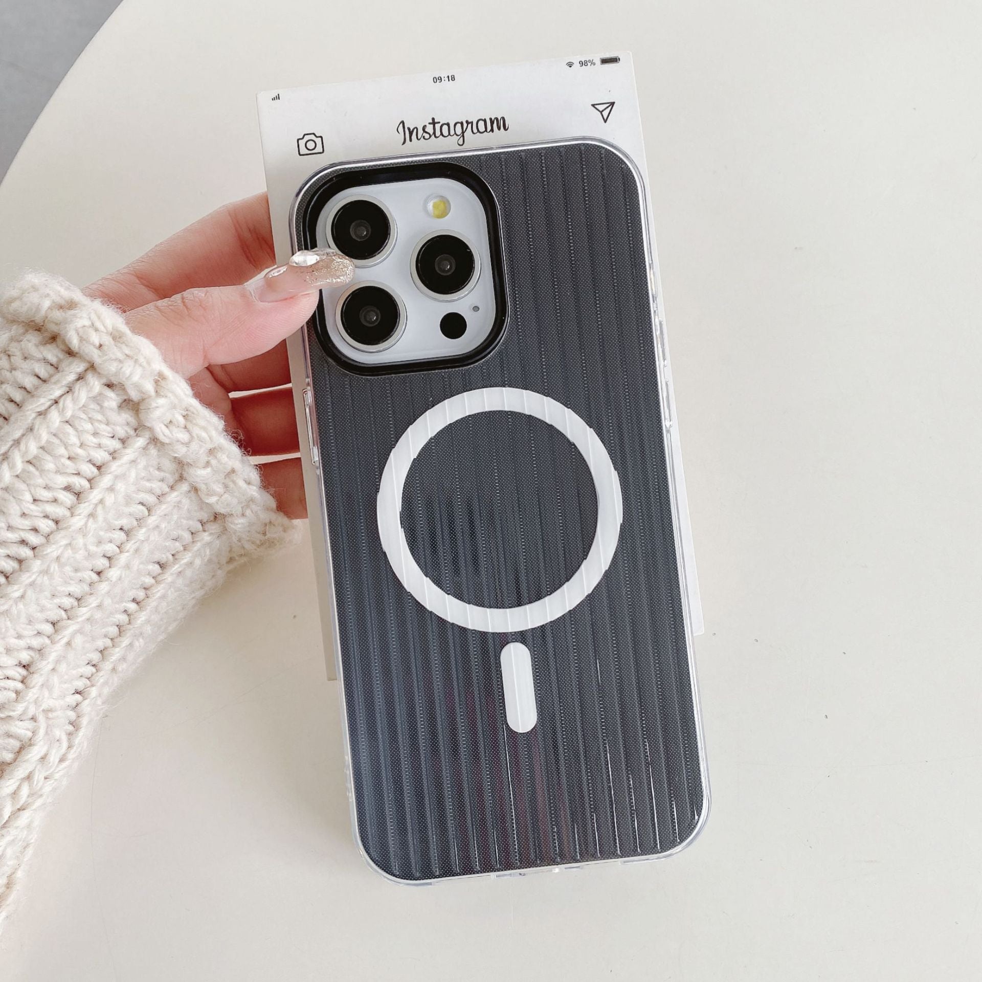 Cas de téléphone à bande magnétique deux en un