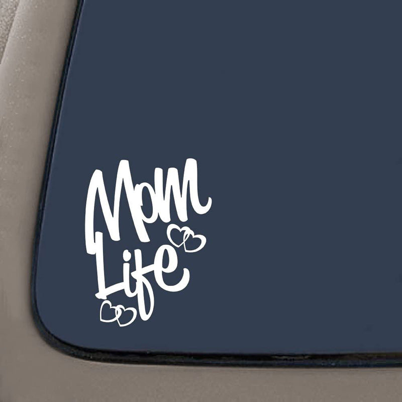 Voiture Décals Mom Life Mignon Fenêtre sculptée Stickers muraux