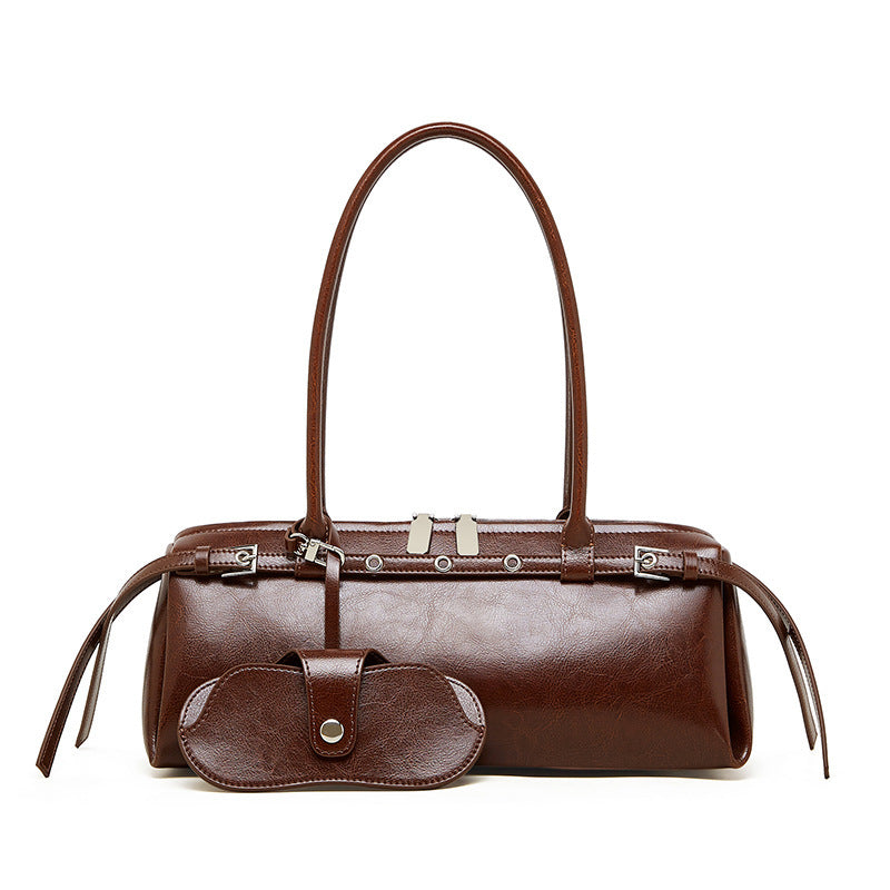 Cuir véritable Niche Retro sac femme de style moto