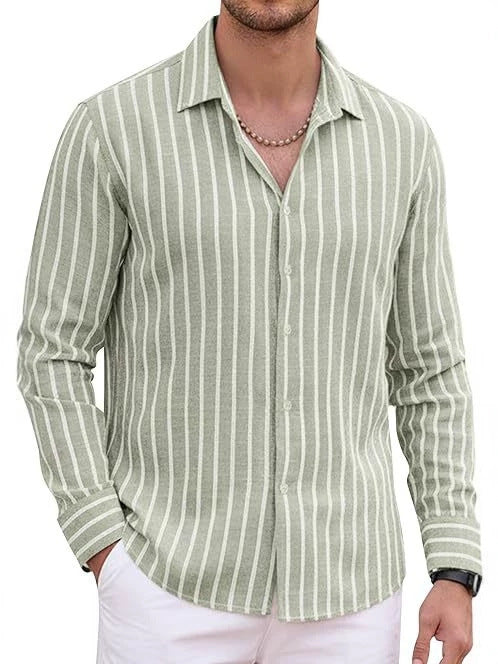 Chemise à manches longues à manches longues classique rayéeQuatre-Way Stretch Top Homme