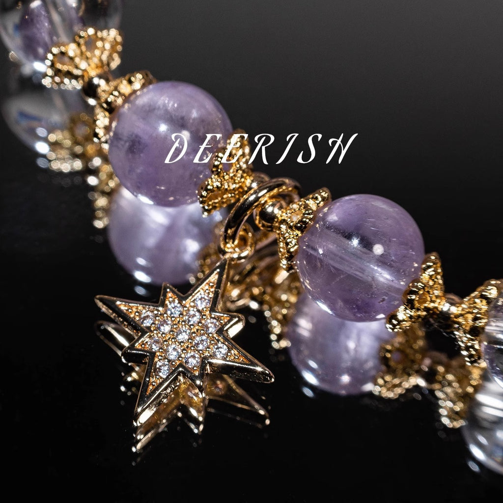Natural Améthyst Student Office Worker Améthyst Bracelet en cristal Bracelet Femme Haute Sens