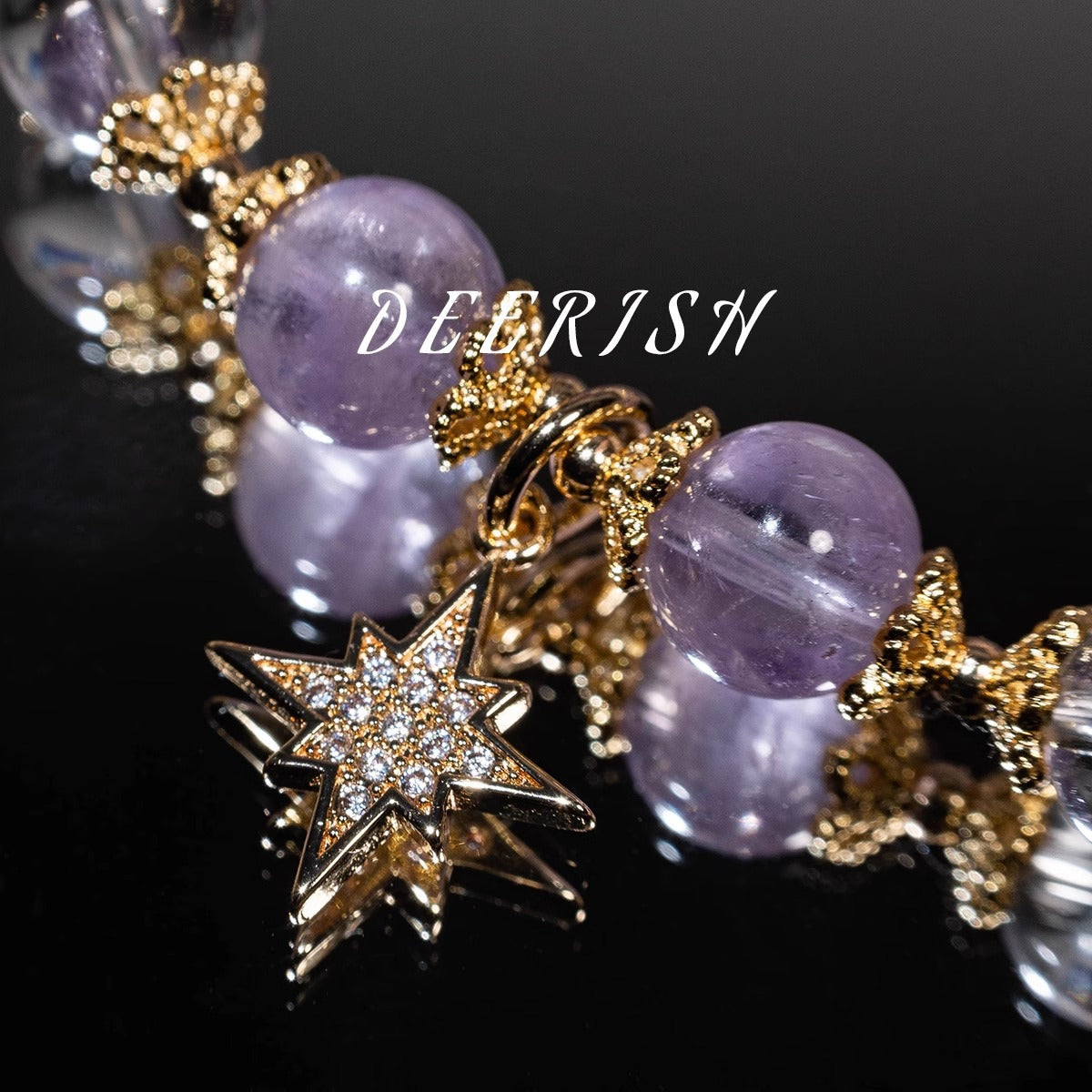 Natural Améthyst Student Office Worker Améthyst Bracelet en cristal Bracelet Femme Haute Sens