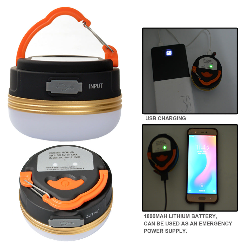 Strong Light Camping Light Usb Lampe suspendue rechargeable à l'extérieur