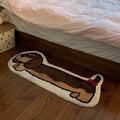 Saucisse Chien Long Épaisseur Flocking Carpet Salon Chambre à coucher Côté lit