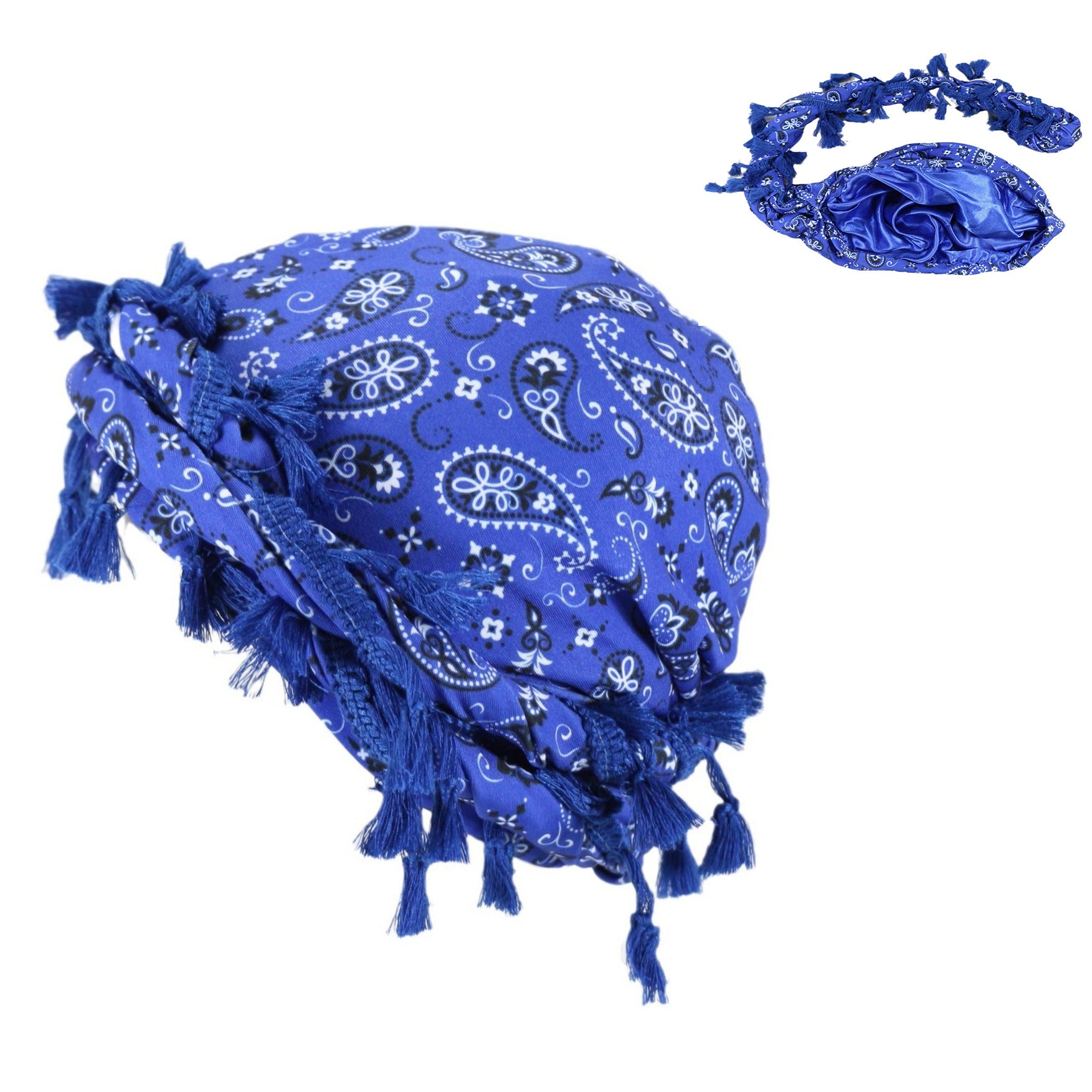 Sports de plein air Paisley Turban Hat Cashew Flower Print Turban Hip-hop Hip-hop Twist