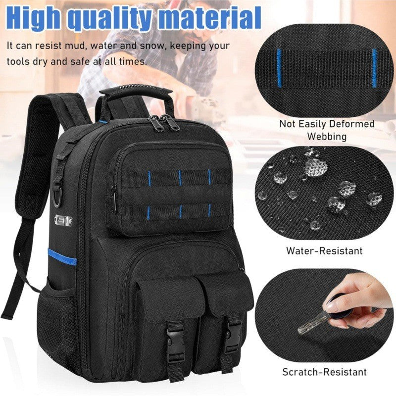 Sac à outils pour outils lourds Sac à outils électricien professionnel avec organisateur