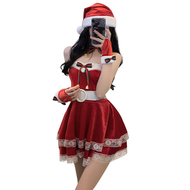 Déguisement d'ancrage de scène de Noël pour femme