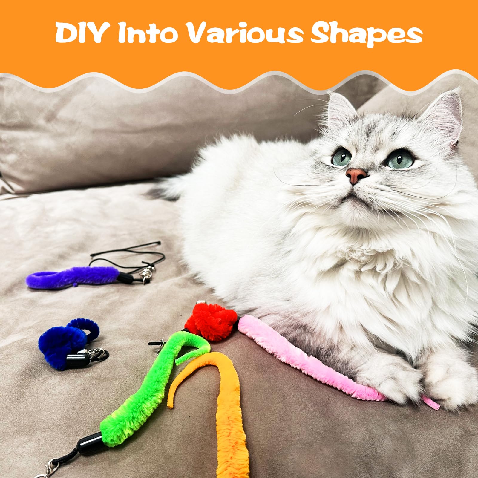 Jouet de vers de chat 10PCS