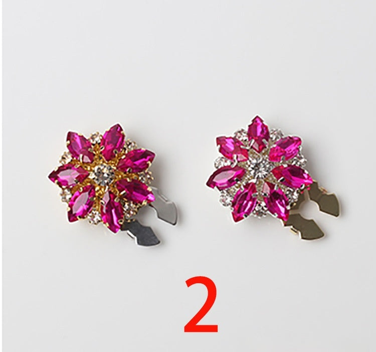 Couverture de bouton cristal Couleur Cheval Eye Glass Perceuse boucle